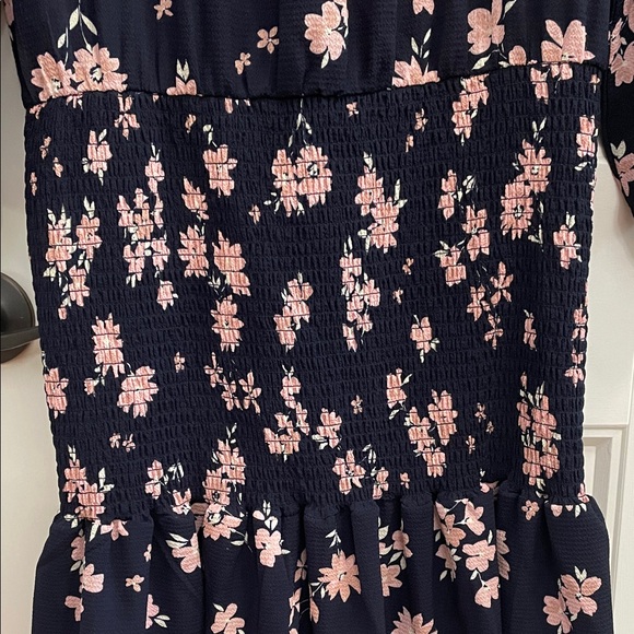 Premier Amour Navy Dress with Pink Floral Print NWT - Picture 9 of 9